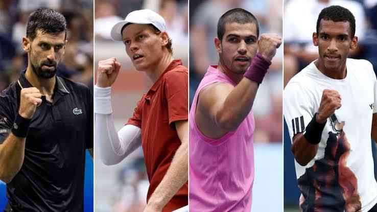 Djokovic, Alcaraz, Sinner and Auger-Aliassime Set for Blockbuster U.S. Open Semifinals